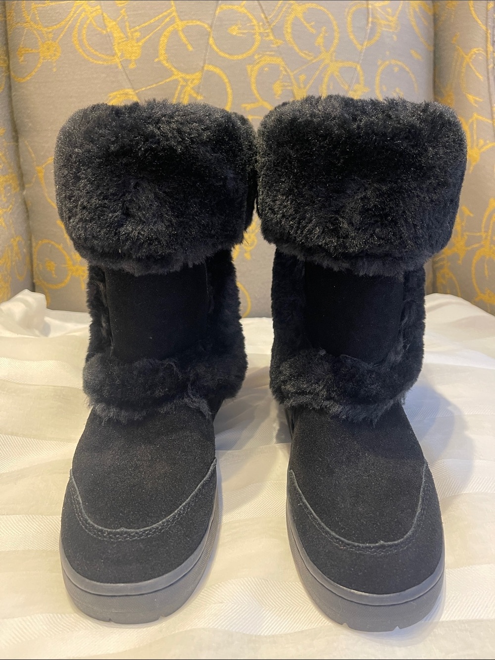Style & Co. Black Faux Fur Winter Boots for Women